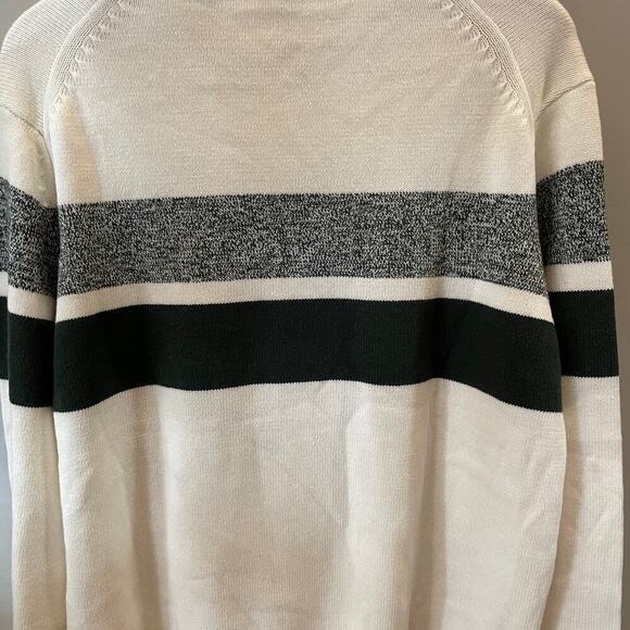IZOD Crewneck Sweater | Striped, Classic Fit, Neutral Colors, XL, NWOT - Picture 6 of 9